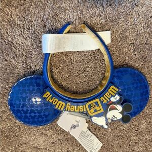 Disney Blue and Gold Mickey Mouse Ear Headband